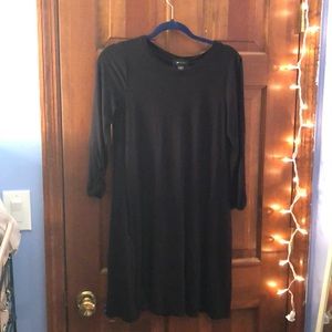 Black Long sleeve T shirt dress